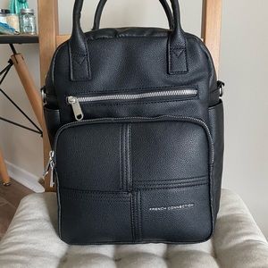 SOLD / French Connection Faux Leather Backpack
